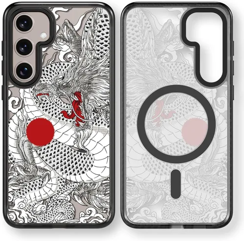 Miniatura 93 de Rosarnnah Funda compatible con Samsung Galaxy S24 Ultra, bonita estética, a la moda, divertida funda con estampado de gatito y gato, duradera a