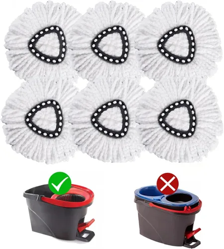 Miniatura 16 de Matthew Cleaning - Juego de 3 cabezales de repuesto de microfibra azul compatible con EasyWring Spin Mop Reemplazar la cabeza EasyWring de alta