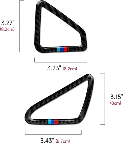 Miniatura 6 de Calcomanía de fibra de carbono para automóvil, compatible con BMW X5 X6 F15 F16 Accesorios interiores (negro)