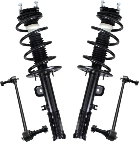 Miniatura 55 de Detroit Axle - Kit de 4 piezas RWD Puntales Delanteros Barras Estabilizadoras para Ford F-150 2021 2022 2023 2024, 2 Puntales con Resorte Helicoidal