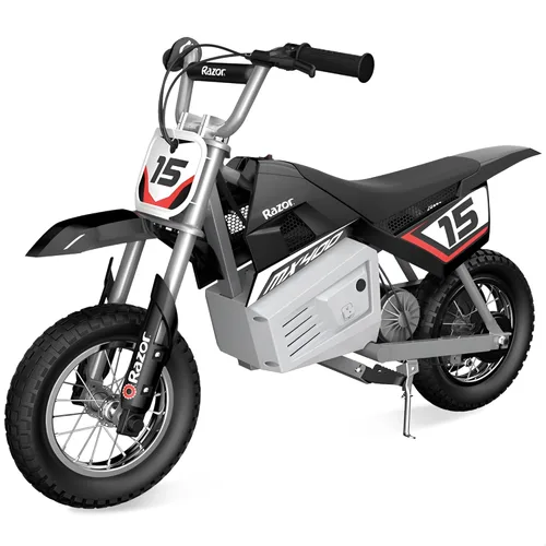 Bicicleta estilo moto, juego eléctrico Razor MX400 Dirt Rocket 24 V, en color negro