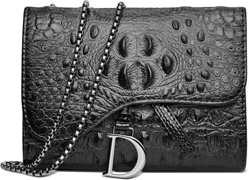 UTOTEBAG Bolsos cruzados para mujer, bolso pequeño de piel sintética, bolso de hombro de moda, bolso de noche con correa de cadena