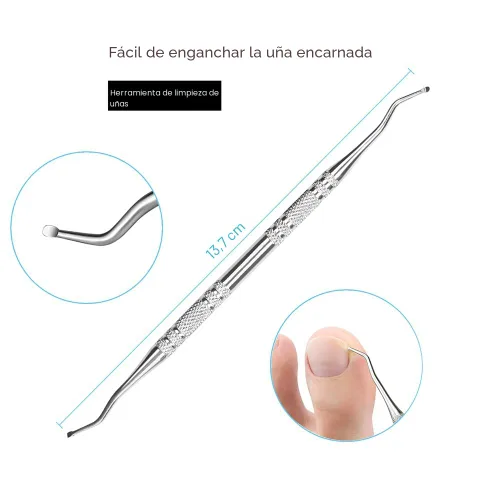 Miniatura 5 de Bcabo Kit de herramientas de uñas encarnadas, herramienta de pie de tratamiento de uñas, cortaúñas encarnadas, cortaúñas encarnadas, levantador