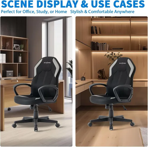 Miniatura 8 de Vigosit Silla ergonómica de malla para juegos de 330 libras, silla de computadora de oficina con respaldo alto transpirable con soporte lumbar