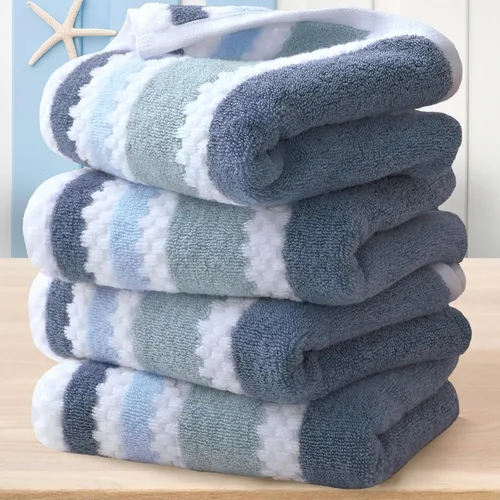 Miniatura 32 de Paños de lavado de algodón para ducha (6 piezas, 13 x 13 pulgadas), de secado rápido, gruesos, absorbentes, toallas faciales suaves para baño, juego