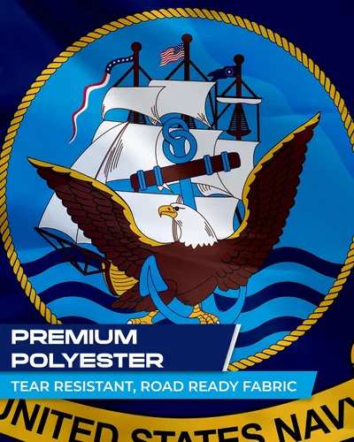 Miniatura 4 de AGAS - Bandera militar de motocicleta de la Marina de los Estados Unidos de 6 x 9 pulgadas, impresa de doble cara en poliéster de punto duradero