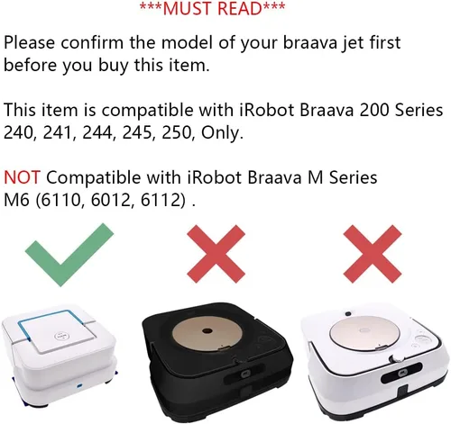 Miniatura 2 de Almohadilla de trapeador húmedo lavable y reutilizable de repuesto compatible con iRobot Braava Jet 240, 241, 244, 245, 250 Robot, azul, paquete