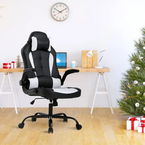 Miniatura 22 de Silla de juegos grande y alta, silla ergonómica de escritorio para computadora, cómoda silla de oficina ajustable de altura ajustable con soporte