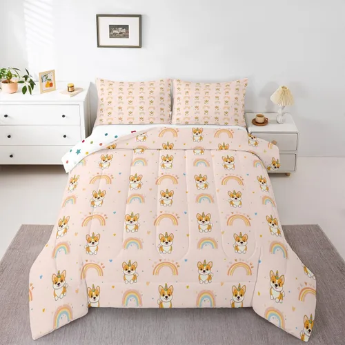 Miniatura 8 de Erosebridal Juego de ropa de cama de oso polar, tamaño individual, juego de edredón de oso blanco con patrón de animales, edredón de microfibra Oso