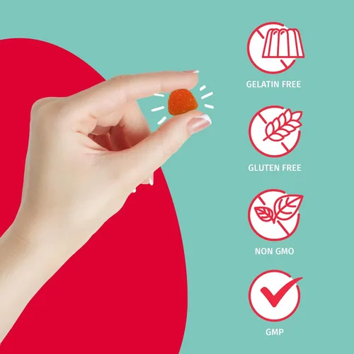 Miniatura 5 de TEJA Gomitas de apoyo inmunológico para adolescentes con vitamina D, VIT C, zinc y acerola. Suplemento bajo en azúcar, multivitamínico de inmunidad