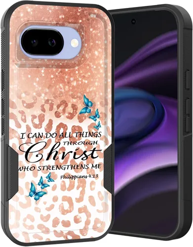 Miniatura 18 de Funda para Pixel 6A, Híbrida de Doble Capa de Servicio Pesado Resistente a Prueba de Golpes PC Duro + Funda Protectora de Silicona Suave para Google