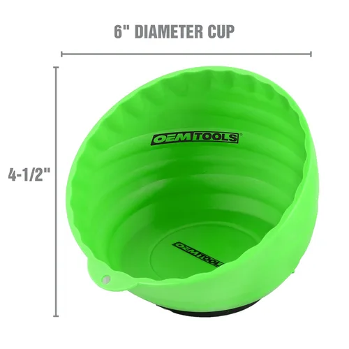 Miniatura 4 de OEMTOOLS 25114 Taza magnética para tuercas, cuencos magnéticos para sujetar tuercas y tornillos, diámetro de taza de 6 pulgadas, imán recubierto que