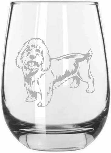 Miniatura 328 de Sakhalin Husky Dog - Copa de vino grabada personalizada de 15.25 onzas sin tallo