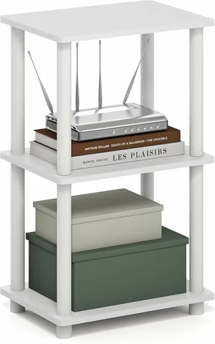 Miniatura 8 de Furinno Turn-N-Tube - Estantes de almacenamiento, estante para libros de 5 niveles, estante esquinero, estantes abiertos sin herramientas