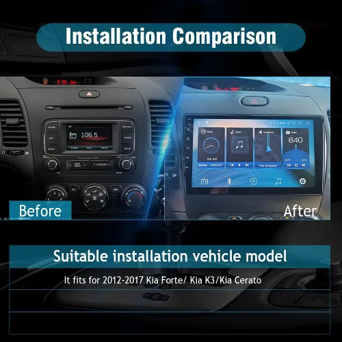 Miniatura 2 de SYGAV Radio de coche Android 11 para Kia Forte 2012-2017 con Carplay inalámbrico Android Auto 10.2 pulgadas pantalla táctil estéreo unidad principal