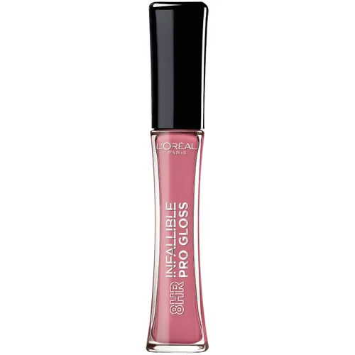 Miniatura 3 de L'Oreal Paris Makeup Infallible - Brillo labial hidratante de 8 horas, rosa anochecer, 0.21 onzas líquidas Nightfall Rose