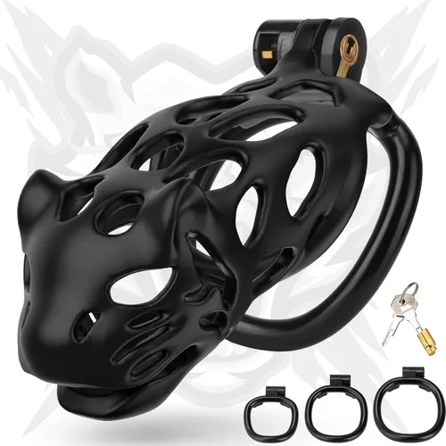 Miniatura 9 de Jaula de castidad, dispositivo de castidad masculina invisible ligero con 3 anillos activos, jaula grande para pene impresa en 3D, juguetes sexuales