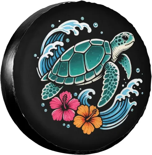 Miniatura 7 de Bee Wings Blooms Spare Tire Cover Wheel Protectors Dust-Proof Wheel Tire Cover Fit Trailer, Rv, Sand Many Vehicle 14inch