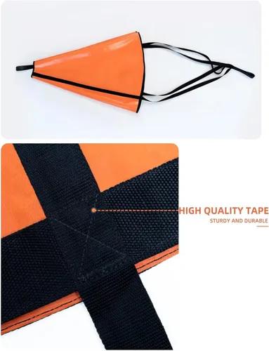 Miniatura 3 de BLUEWING Sea Anchor - Calcetines de pesca para barco de pesca 840D, nailon 32, 42, 53, 62, 72, 84 pulgadas, paracaídas, anclaje de deriva para barco