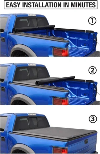 Miniatura 7 de Tyger Auto T1 - Cubierta tonneau suave enrollable para caja de camioneta compatible con Nissan Frontier 2022-2026 Caja de 6 pies (73 pulgadas)