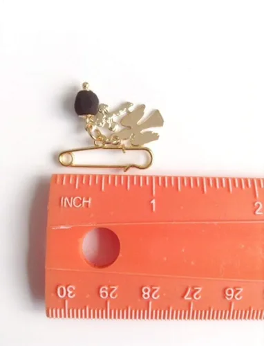 Miniatura 4 de Broche de cruz de ángel guardián de Azabache genuino Mal de Ojo