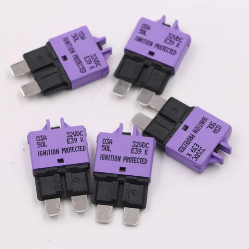 Miniatura 5 de E39 Fusible automotriz de hoja reiniciable manualmente - ATC/ATO de bajo perfil 3A, 12V-32V CC para marino/RV/coche (paquete de 5)