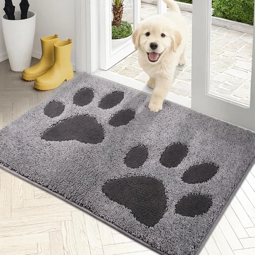 Miniatura 35 de PURRUGS Tapete para puerta que atrapa la suciedad, 32 x 70 pulgadas, antideslizante, lavable a máquina, tapete de microfibra para entrada, tapete