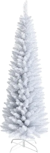 Miniatura 12 de GOFLAME Árbol de Navidad de 6 pies sin luz, árbol de Navidad negro, decoración de Halloween en forma de lápiz, árbol de Halloween con 520 puntas