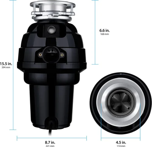 Miniatura 4 de Waste Maid 10-US-WM-658-3B - Sistema de trituración de residuos de alimentos de acero inoxidable anti-atascos, 1-1/4 HP Premium, Negro