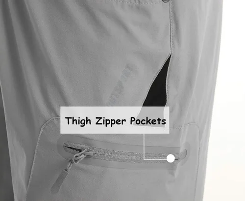 Miniatura 6 de MAGCOMSEN Pantalones cortos de senderismo para hombre 5 bolsillos antidesgarros secado rápido pantalones cortos deportivos de verano