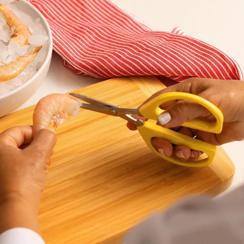 Miniatura 6 de Joyce Chen Tijeras de cocina originales ilimitadas, tijeras de cocina multiusos con asas cómodas, color amarillo, paquete de 2
