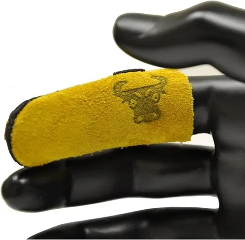 Miniatura 9 de G & F Products 8128M Protector de dedos de cuero de vaca, protección para dedos, mediano, color marrón claro, 10 piezas