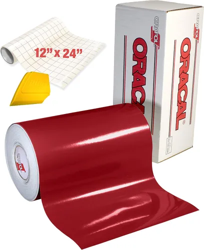 Miniatura 17 de ORACAL 651 Vinilo adhesivo de alto brillo para manualidades, rollo de 15 x 1 pie con rollo de papel de transferencia de 12 x 24 pulgadas y escobilla