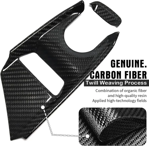 Miniatura 8 de 2 piezas Adorno de Base de Palanca de Cambios de Fibra de Carbono Genuina para Corvette C8 Z51 Z06 ZR1 Coupe HTC Stingray 2020 2021 2022 2023 2024
