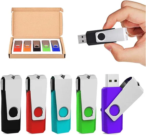 Miniatura 7 de Aiibe Paquete de 5 unidades flash USB de 16 GB, unidad flash USB 2.0 de 16 GB, unidades USB 2.0 de memoria flash fiables, unidades USB con luz LED