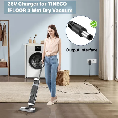 Miniatura 4 de Cargador de 26 V para TINECO A10 A11 S3 S5 aspiradora inalámbrica, adaptador de cable de alimentación para TINECO iFLOOR Serie 3 Aspiradora