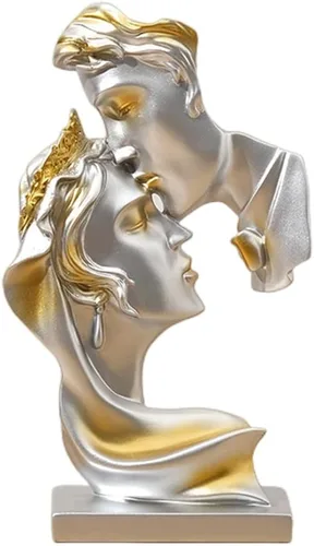 Miniatura 9 de Escultura de beso para parejas, arte abstracto, escultura de pareja, decoración de estatua de resina, estatua romántica utilizada para decoración
