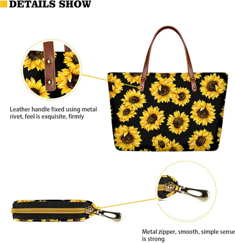 Miniatura 4 de Coloranimal Bolso de mano con asa superior para mujer, bolso cruzado grande, bolso largo para regalo