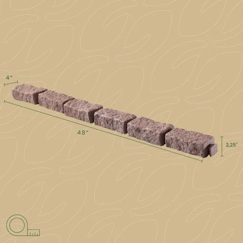 Miniatura 4 de Beuta Borde de paisaje Borde de borde de jardín Ladrillos de piedra sintética para bordes de césped, macizos de flores, caminos y bordes