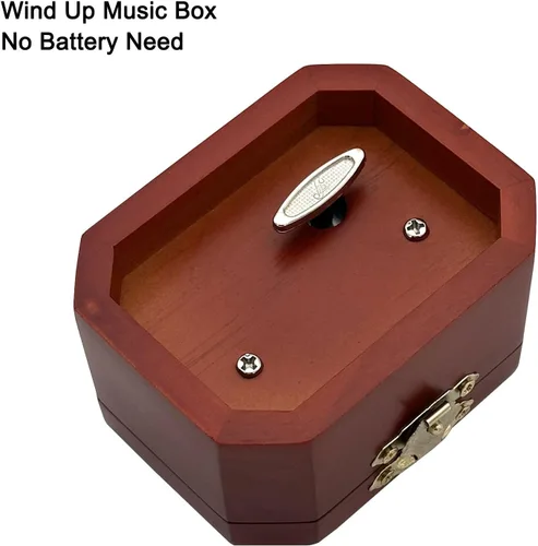 Miniatura 4 de Pursuestar Caja de música de madera tallada antigua, laberinto, como el mundo se cae, mecanismo de cuerda musical, regalos musicales para amante