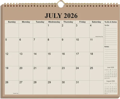 Miniatura 13 de Calendario pequeño de pared 2026 – Mini calendario 2026-2027 de enero de 2026 a junio de 2027, calendario pequeño de 18 meses con papel premium, 6 x
