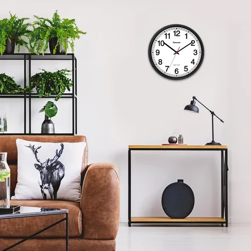 Miniatura 7 de Geevon Reloj de pared atómico de 16 pulgadas, reloj analógico autoajustable con sincronización automática de tiempo, funciona