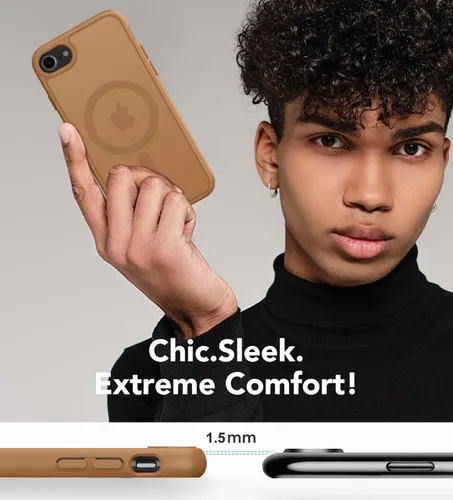 Miniatura 7 de Vooii Funda para iPhone SE 3ª/2ª/2020 con Magnético, Funda iPhone 8/7 [Compatible con Magsafe] [Diseño Integrado] Sensación de Agarre Cómoda Delgada