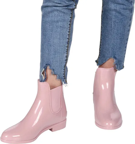 Miniatura 6 de Evshine - Botas de lluvia cortas para mujer, botas de lluvia de Chelsea ligeras, botas de goma impermeables