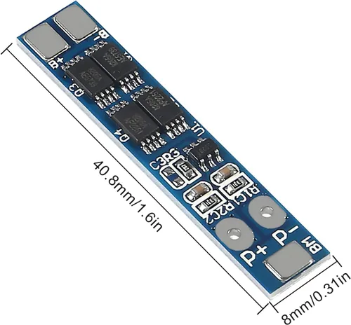 Miniatura 2 de Alinan 6pcs 2S 8A 7.4V 8.4V 16A Límite de corriente 18650 Cargador de batería de litio BMS Circuito Placa de protección PCB para batería de litio