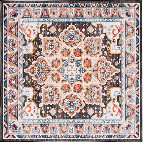 Miniatura 12 de SAFAVIEH Riviera Collection - Alfombra lavable de 2 pies 2 pulgadas x 9 pies, beige y carbón, antideslizante y fácil de limpiar, ideal para sala