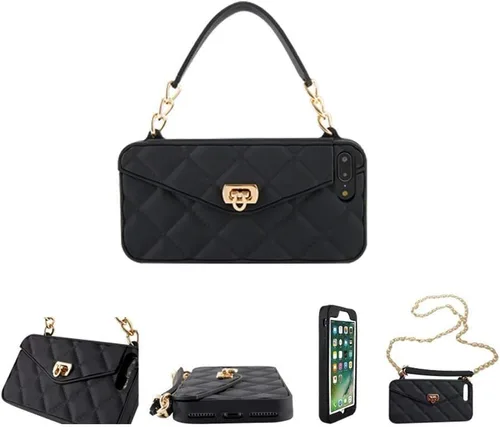 Miniatura 5 de UnnFiko Funda tipo cartera compatible con iPhone 6 / iPhone 6s, bonito diseño de bolsa de lujo, funda con bolsillo para tarjetas tipo libro