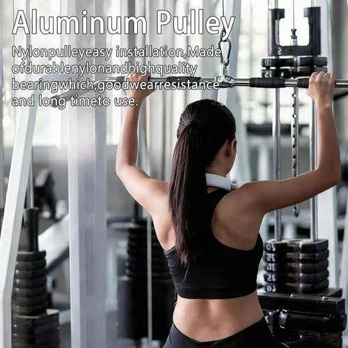 Miniatura 6 de BESTEEL Rueda universal de polea de aluminio de 3.543 in para equipos de gimnasio, pieza de repuesto de máquina de cable silenciosa, resistente