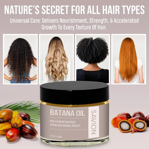 Miniatura 5 de SAVION Aceite de batana crudo para el crecimiento del cabello, pasta de aceite de batana orgánica 100% pura sin refinar, tratamiento natural