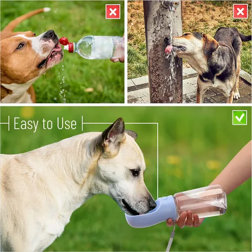 Miniatura 7 de Mr. Pen Botella de agua portátil para perros, 19 onzas, azul, de viaje y dispensador para perros, no apta para lavavajillas